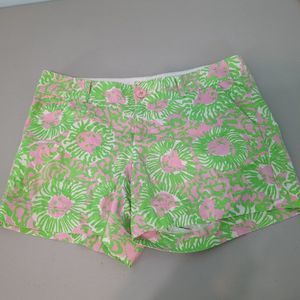 Lilly Pulitzer Short Callahan Pink Sunnyside Safari Lion preppy 10